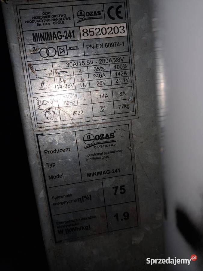 Spawarka MIGOMAT OZAS 241 Borzechów