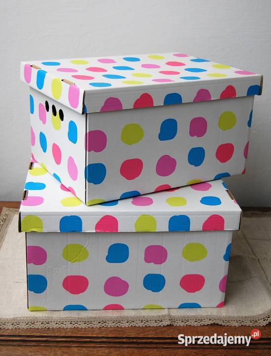 Pudło do przechowywania tektura kropki Spaceo 15 Lublin