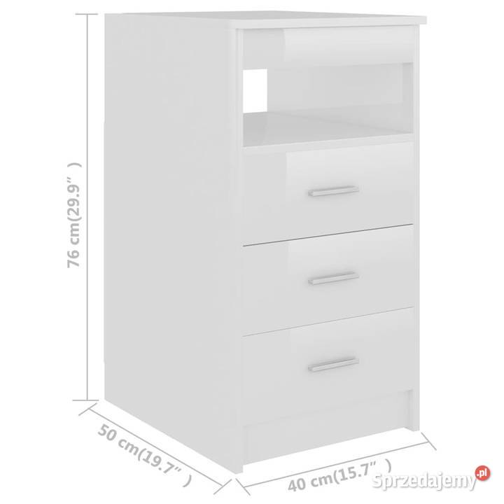 vidaXL Komoda biała z połyskiem 40x50x76 Komody Warszawa sprzedam