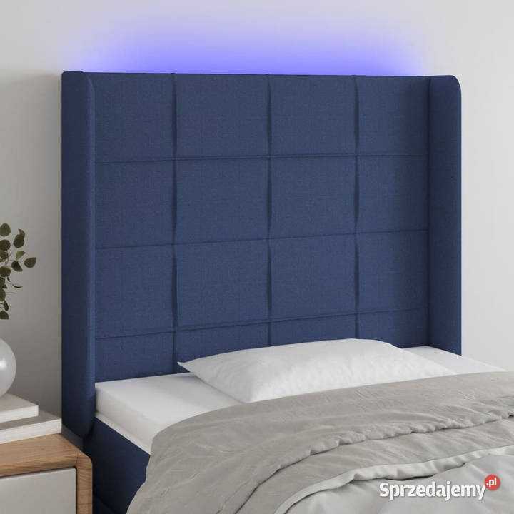 Zagłówek do łóżka z LED niebieski 93x16x118128 Warszawa