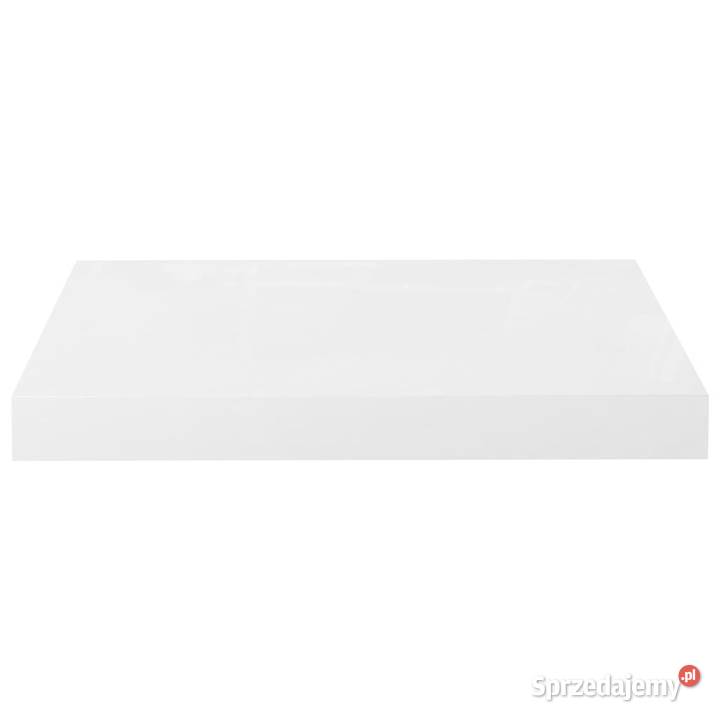 Półki ścienne 2 białe wysoki połysk 40x23x38 MDF Warszawa