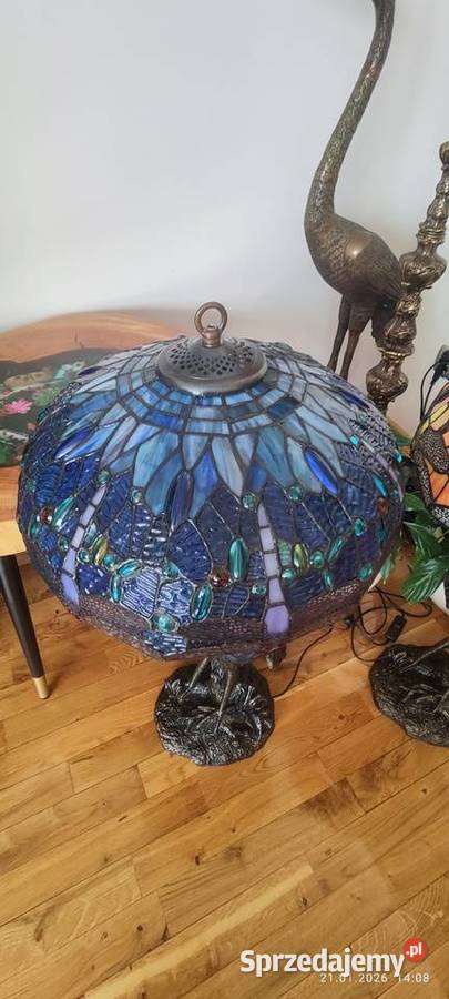 Lampy gabinetowe witrażowe podstawa żuraw Łódź sprzedam