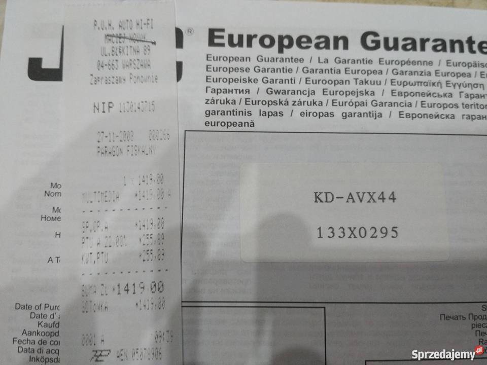 JVC KDAVX44 Radioodtwarzacz WARSZAWA zdejmowany panel Radioodtwarzacze sprzedam