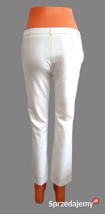 Damskie proste eleganckie białe spodnie Chrzanów
