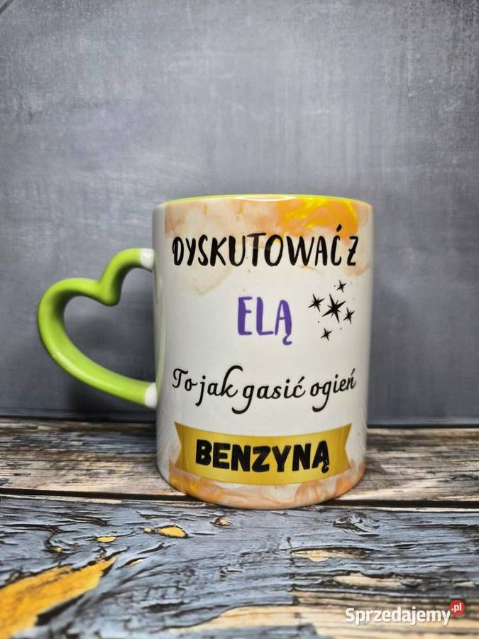 Foto kubek z tekstem Dyskutować z imię to gasić Warszawa