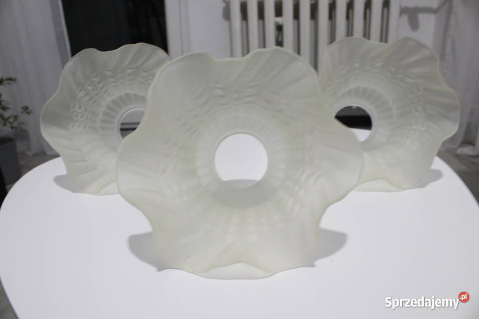 3 stary biały klosz do lampy tulipan Wrocław