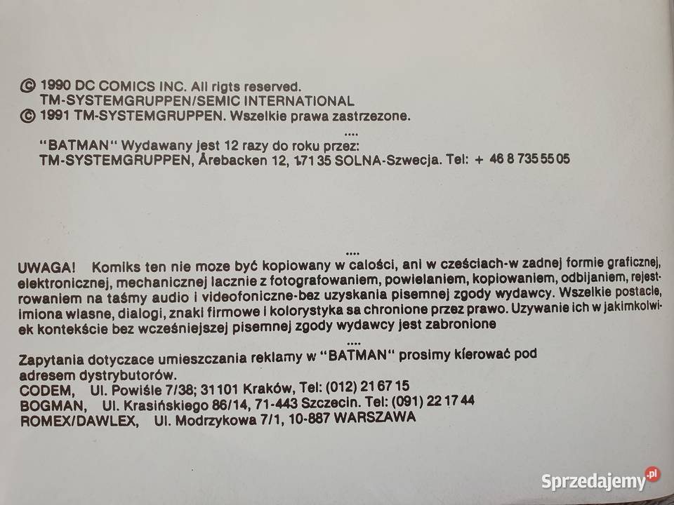 Batman Zabójczy Żart stan kolekcjonerski Gdynia
