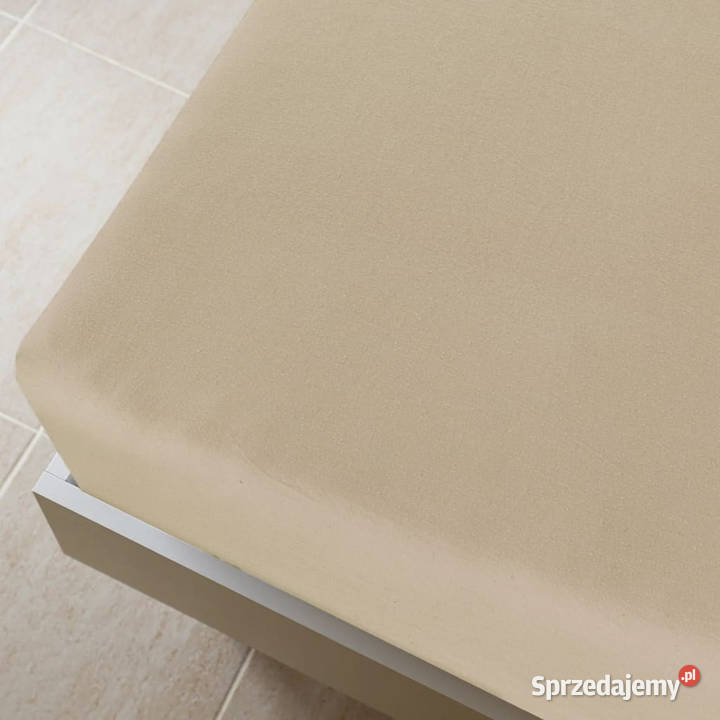 Prześcieradło taupe 90x200 dżersej bawełniany Warszawa