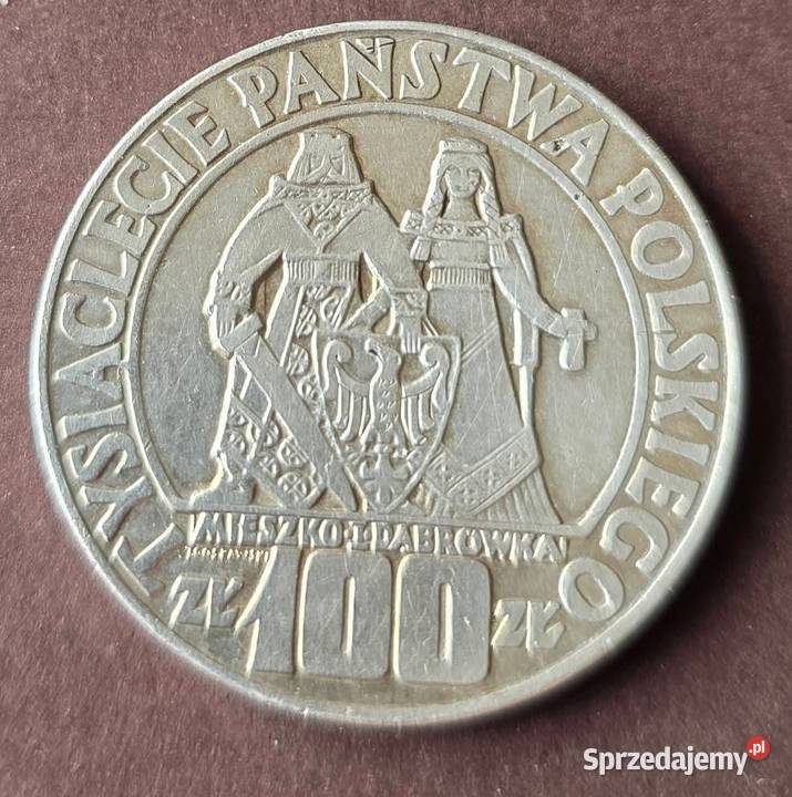 Moneta mieszko i dąbrowa 100zl Garwolin