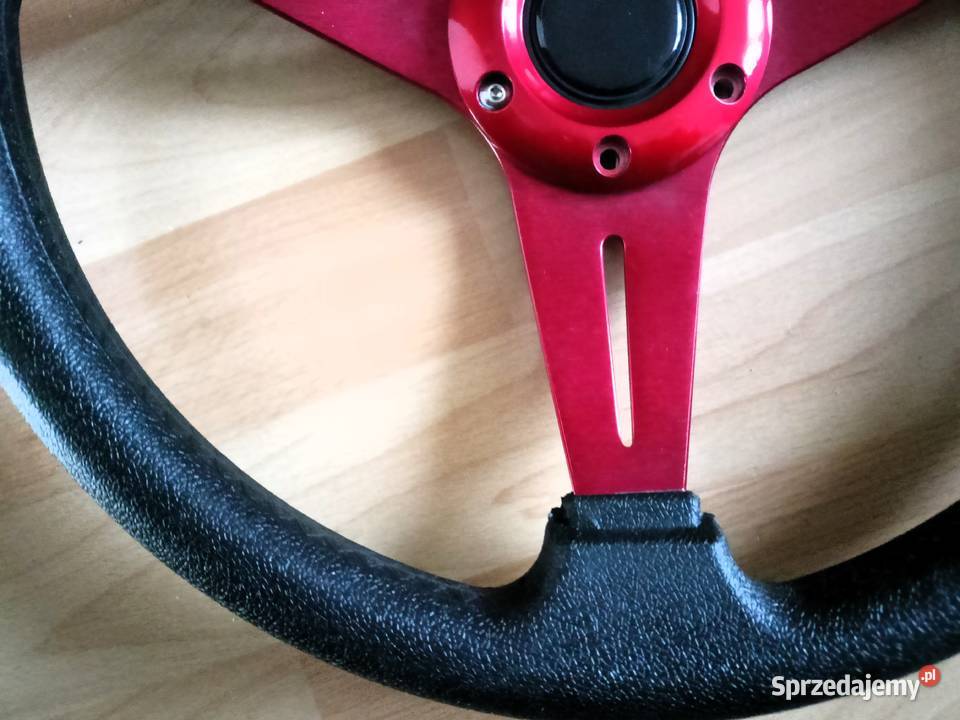 Kierownica czerwona sportowa 350mm Tarnobrzeg