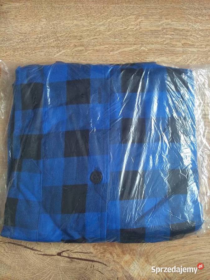 Koszula flanelowa robocza BHP w kratę niebiesko Przemków
