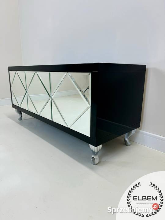 Szafka RTV Lakierowana Glamour czarny połysk mazowieckie