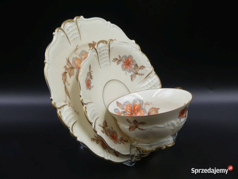 Komplet śniadaniowy Sorau Żary piękne reliefy wielkopolskie Poznań