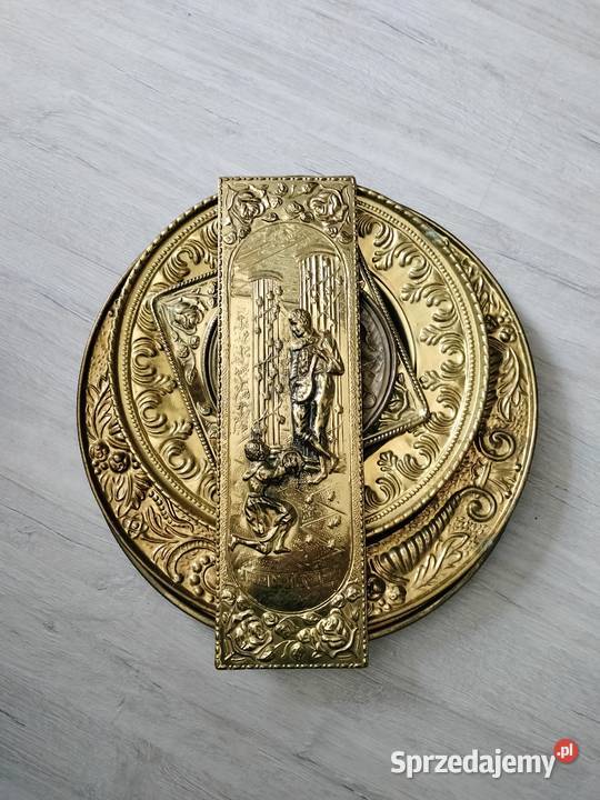 Talerze ozdobne miedziane metalowe miedzioryt Choszczno sprzedam