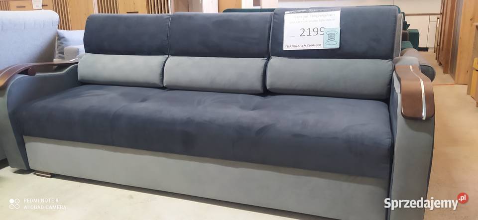 KANAPA NA SPRĘŻYNACH TKANINA ZMYWALNA Toruń