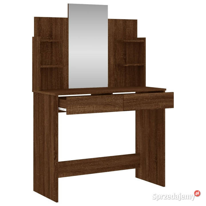 Toaletka z lustrem brązowy dąb 96x39x142 Warszawa