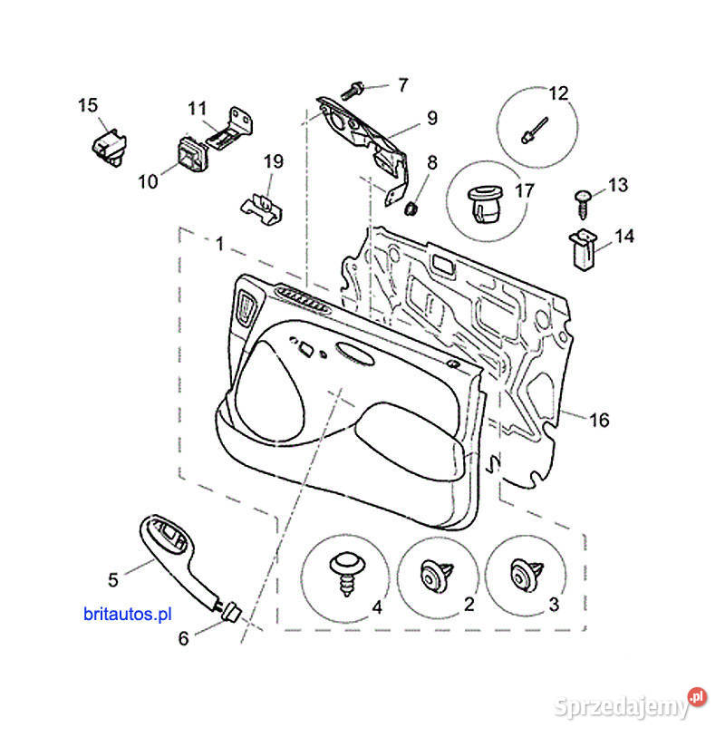 RĄCZKA BOCZKA DRZWI DOOR HANDLE WITH CHROME Lusterka zewnętrzne Poznań
