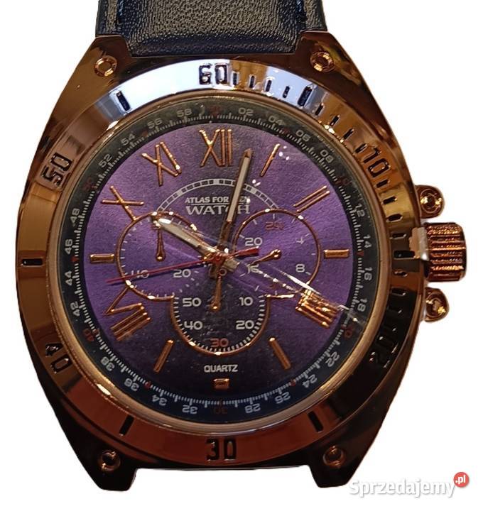 NOWY Zegarek męski ze skórzaną bransoletką Męskie Brwinów sprzedam