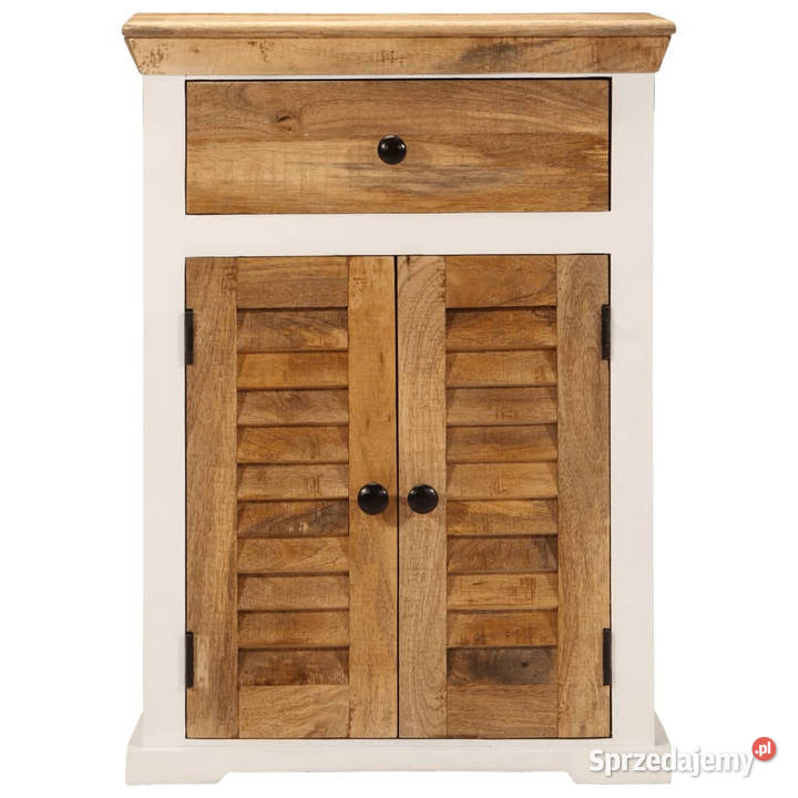 Szafka białobrązowa 55x30x73 surowe drewno mango Warszawa