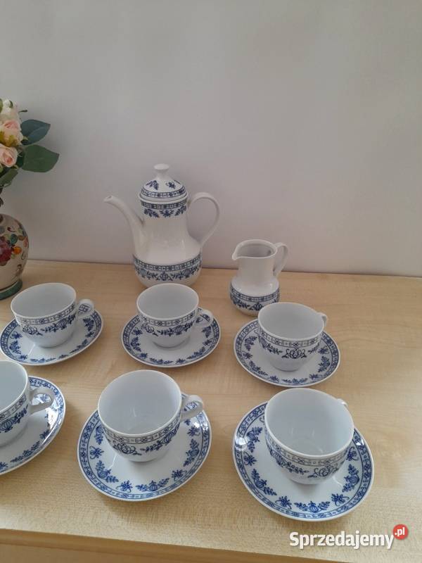 Serwis kawowy Kahla Kobaltunterylaur Porcelana i szkło Bogatynia