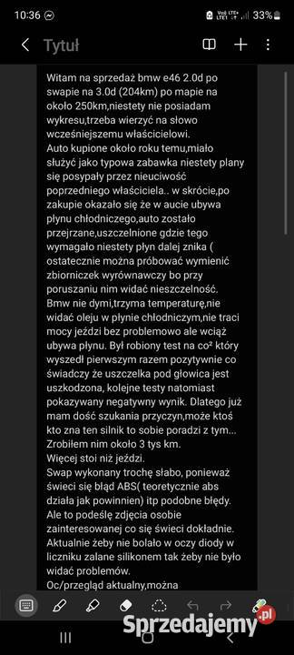 Bmw e46 30d lubelskie Wola Czołnowska sprzedam