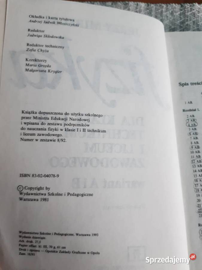 Fizyka klasy I i II technikum i liceum Podręczniki Wrocław