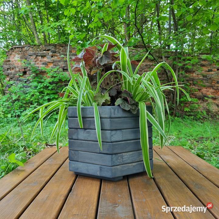 Donica drewniana sosnowa SZEŚCIOKĄTNA Donice Kalety