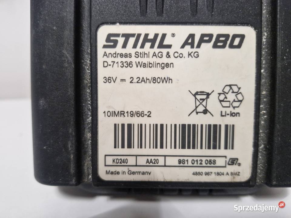 Bateria STIHL AP80