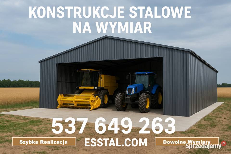 Garaż  OTWARTY Wiata Hala Garaż Blaszany Magazyn Środa Wielkopolska
