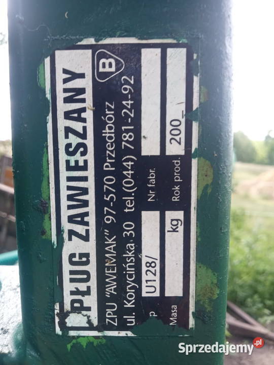 Pług 3 skibowy zagonowy zawieszany nieuszkodzony Dalików sprzedam