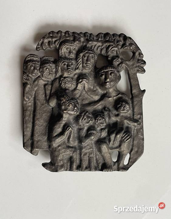 Rzeźba relief z brązu Jezus przyjaciel dzieci Toruń