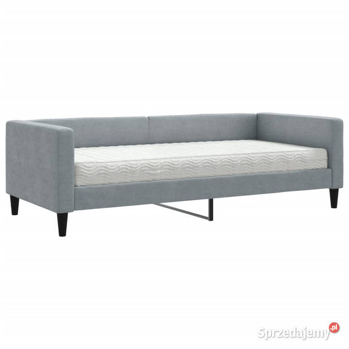 Sofa z materacem jasnoszara tkanina 90x190 100cm Warszawa