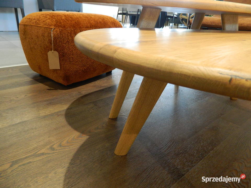 Stoliki wypoczynek kawowy dębowy owalny zestaw 2 Rzeszów