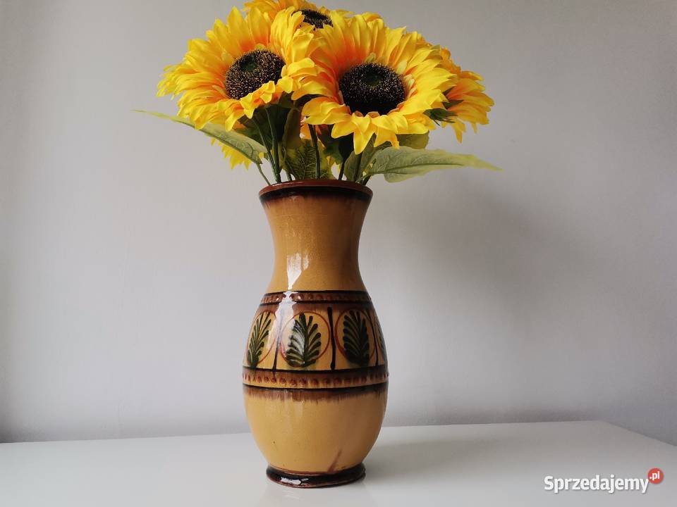 Stary gliniany wazon ceramika Spódzielnia śląskie Katowice