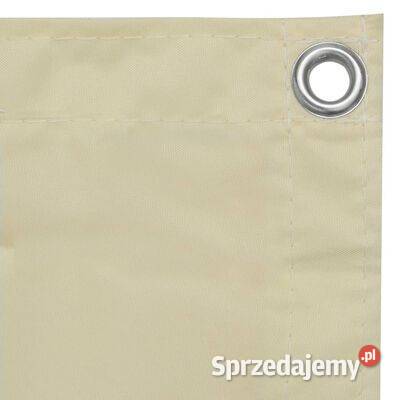 vidaXL Parawan balkonowy kremowy 75x300 tkanina mazowieckie