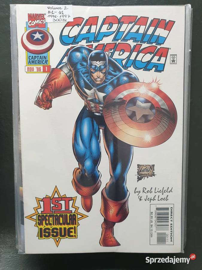 Captain America 6 starych komiksów USA Marvel Amerykańskie pomorskie Gdynia