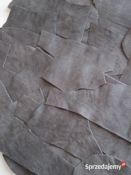 Skóra 606 g Naturalna Włoska Szary Postarzana Gdańsk