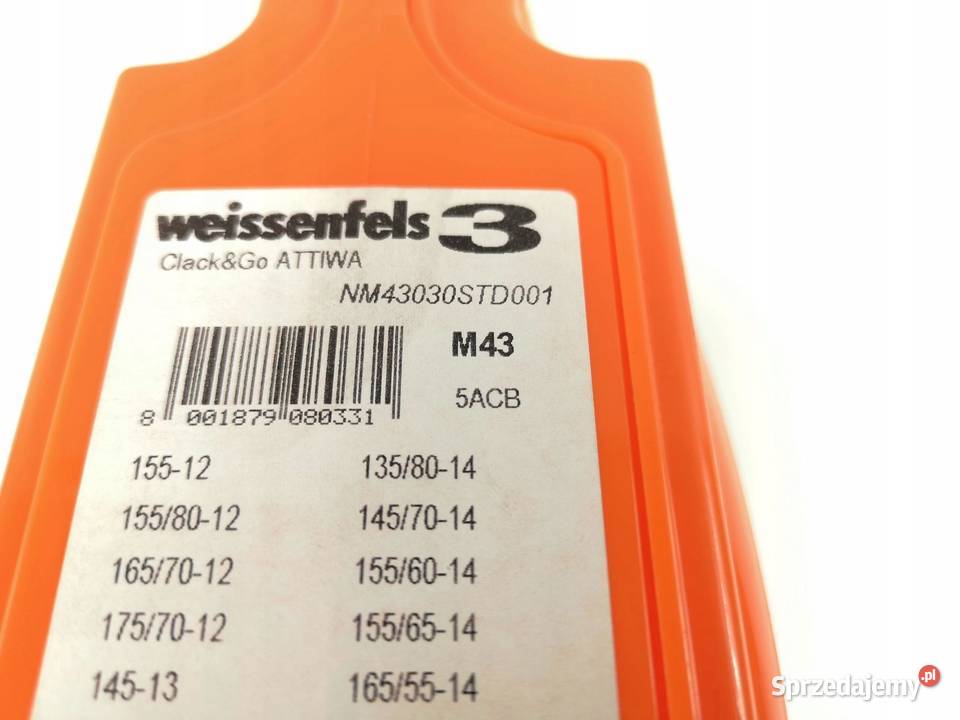 ŁAŃCUCHY ŚNIEGOWE WEISSENFELS CLACK GO M43 9MM sprzedam