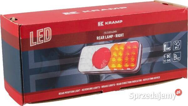 Lampa tylna zespolona LED prawa prostokątna Kamionna