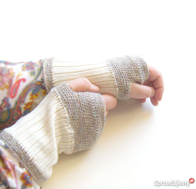kremowe mitenki jasne mitenki Katowice