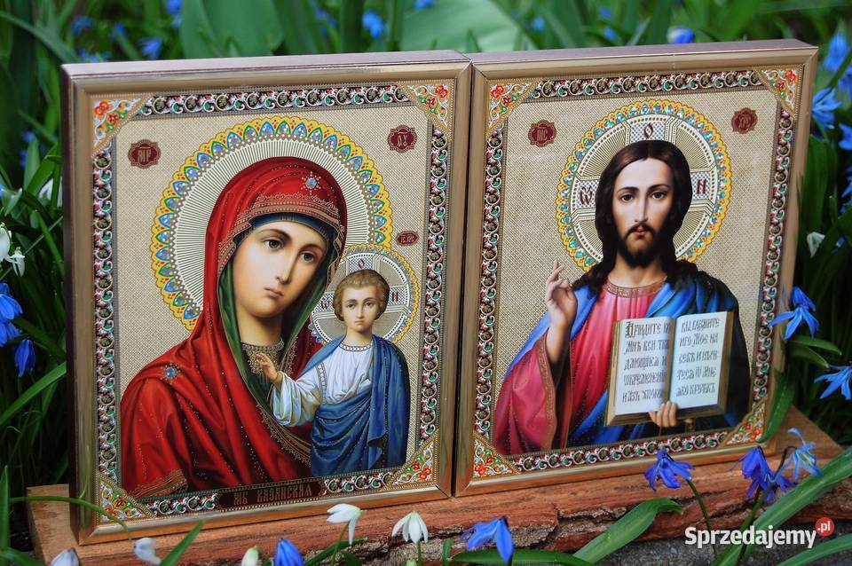 Ikona Matka Boża Kazańska Jezus Chrystus Dekoracje i ozdoby Lublin