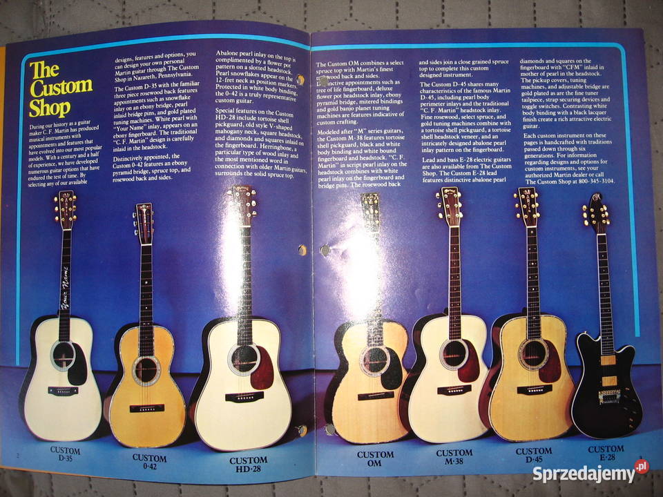 Martin 1981 guitar catalog katalog gitar Kępice
