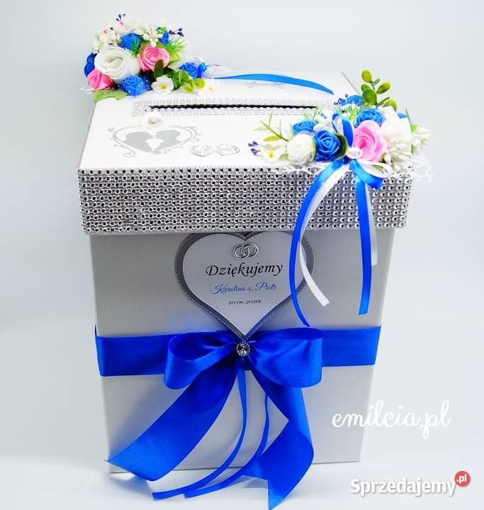 Duże Pudełko na koperty Skarbonka kolor Biel Pozostałe Zielona Góra