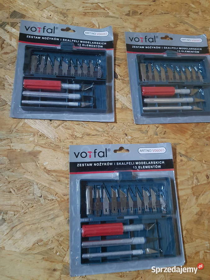 Skalpele nożyki modelarskie zestaw 13ostrzy