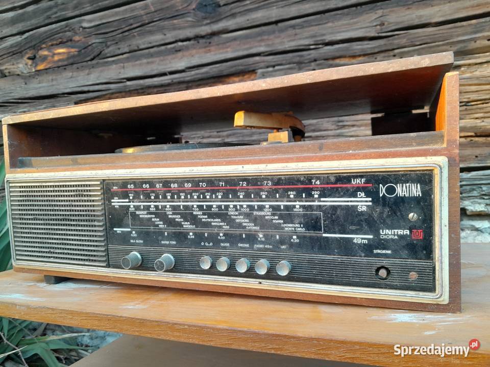 Stare radio PRL z adaptere gramofon Unitra Diora Dąbrowa Górnicza