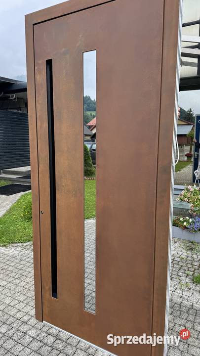Drzwi wejściowe aluminiowe corten na wymiar małopolskie Nowy Sącz sprzedam