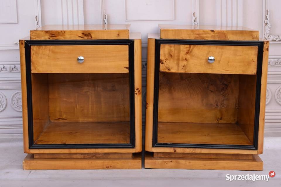 Dwa Nakastliki Stoliki Szafki Nocne Art Deco Kraków