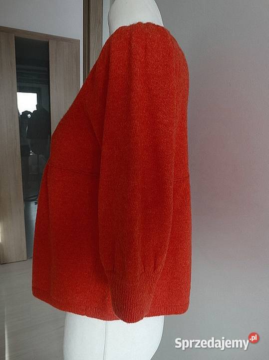 Sweter Kardigan Wełna z Kaszmirem Trapezowy o Odzież damska podlaskie Łomża