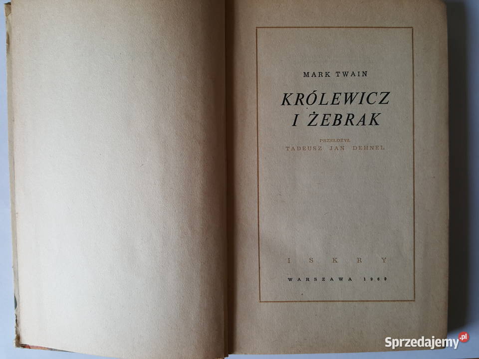 KSIĄŻKA młodzieży Królewicz i żebrak M Twain