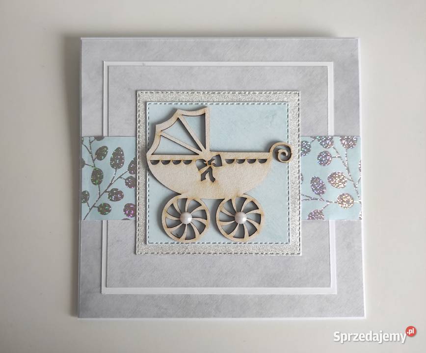 Kartka ręcznie robiona na Chrzest Święty